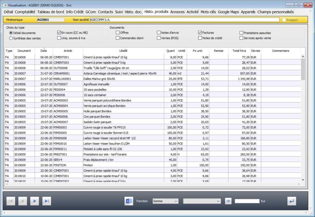 Logiciel CRM - Relation Client MAC/PC | EQUISIS ERP