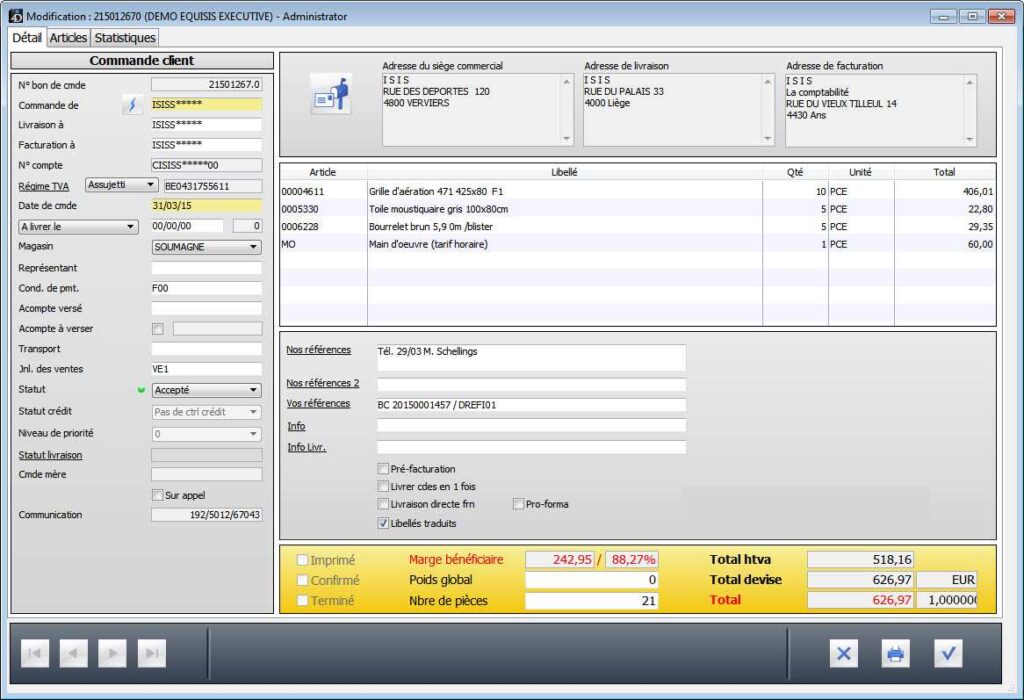 Logiciel Gestion Commerciale | MAC/PC | EQUISIS ERP
