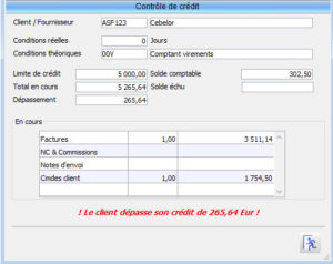 Gestion de l'encours client | logiciel 100% belge | MAC/PC | EQUISIS ERP